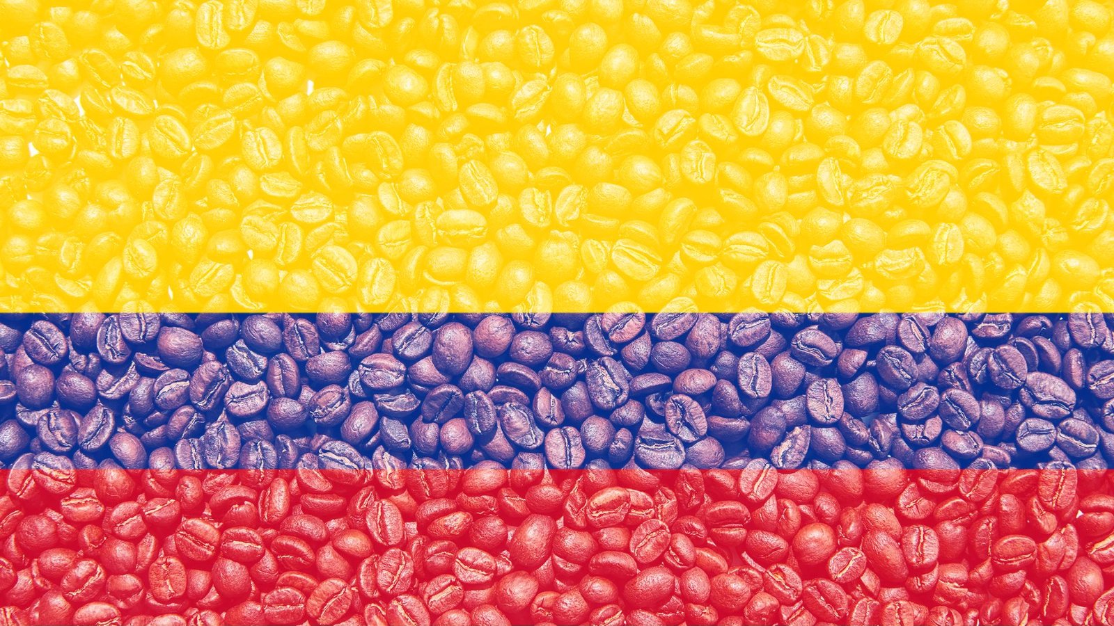 Coffee beans with Colombia