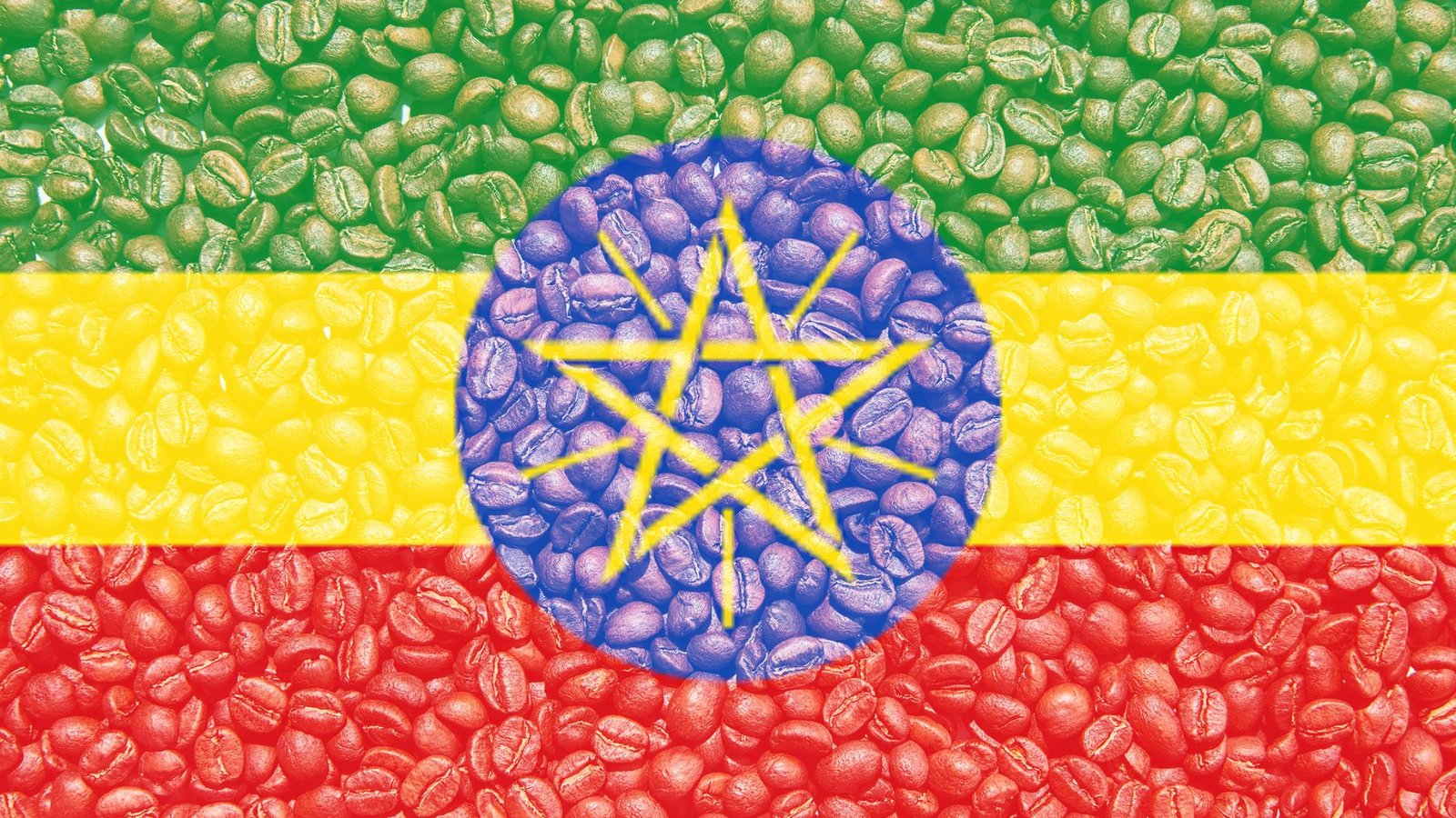 Coffee beans with Ethiopia
